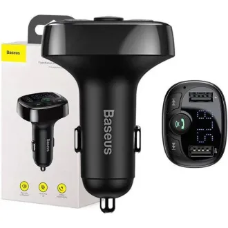 Baseus bluetooth MP3 FM oddajnik z 2xUSB 3,4A polnjenjem črn