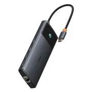 Baseus Metal Gleam II Series 10v1 USB-C HUB Priključna postaja Cosmic Black