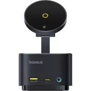 Brezžična polnilna postaja Baseus MagPro 7v1 15W cosmic black