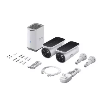 Baseus Zunanja kamera Security S1 Pro 3K (komplet 2 kosov   centralna postaja) bela