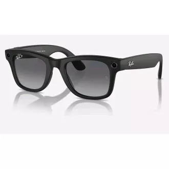 Meta Ray-Ban Wayfarer, sončna očala AI, mat črna, polarizirana gradientna grafitna