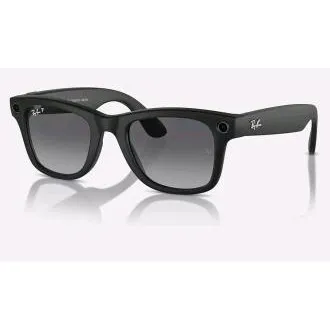 Meta Ray-Ban Wayfarer, sončna očala AI, mat črna, polarizirana gradientna grafitna