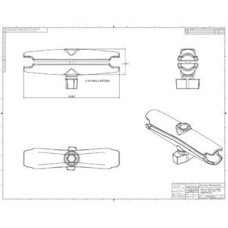 RAM Mounts dolga roka, kovinska, za 1" kroglične čepe (skupna dolžina 152 mm)