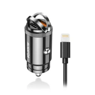 Aligatorjev mini avtomobilski polnilec Power Delivery 30W, USB-C   USB-A, kabel USB-C za iPhone/iPad