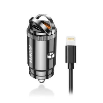 Aligatorjev mini avtomobilski polnilec Power Delivery 30W, USB-C USB-A, kabel USB-C za iPhone/iPad Aligatorjev mini avtomobilski polnilec Power Delivery 30W, USB-C USB-A, kabel USB-C za iPhone/iPad