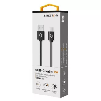 ALIGATOR Podatkovni kabel 2A, USB-C, črn ALIGATOR Podatkovni kabel 2A, USB-C, črn