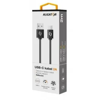 ALIGATOR Podatkovni kabel 2A USB-C 2 m črn ALIGATOR Podatkovni kabel 2A USB-C 2 m črn