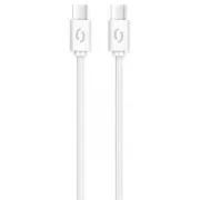 ALIGATOR Podatkovni kabel POWER 3A, USB-C/USB-C, bel