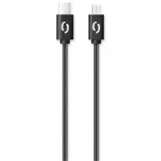 ALIGATOR Podatkovni kabel POWER 3A, USB-C/microUSB črn
