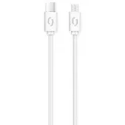 ALIGATOR Podatkovni kabel POWER 3A, USB-C/microUSB, bela