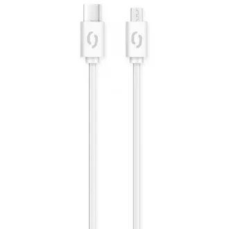 ALIGATOR Podatkovni kabel POWER 3A, USB-C/microUSB, bela