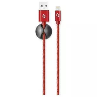 ALIGATOR PREMIUM Podatkovni kabel 2A, Lightning rdeč