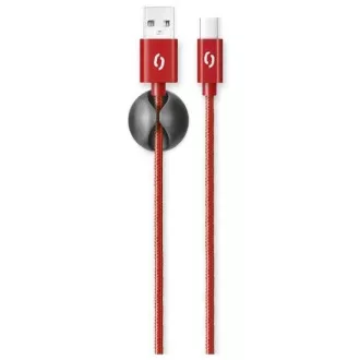 ALIGATOR PREMIUM Podatkovni kabel 2A, USB-C rdeč