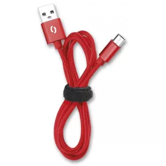 ALIGATOR PREMIUM Podatkovni kabel 2A, USB-C rdeč