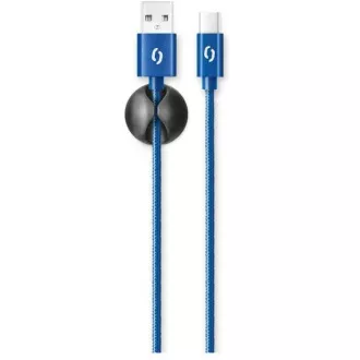 ALIGATOR PREMIUM Podatkovni kabel 2A, USB-C, modri