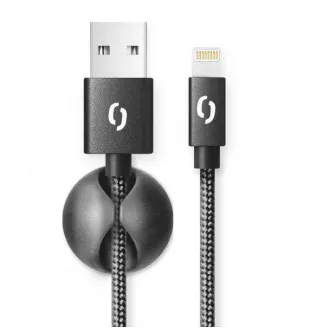 ALIGATOR PREMIUM 2A kabel, Lightning 2 m, črn