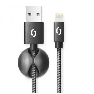 ALIGATOR PREMIUM 2A kabel, Lightning 2 m, črn