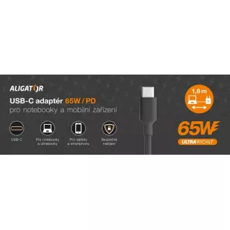 Aligator Power Delivery 65W adapter USB-C