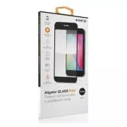 Aligator Zaščitno kaljeno steklo GLASS PRINT, iPhone 14 Pro, črno, lepilo za celoten zaslon
