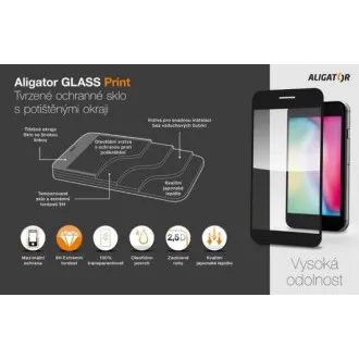 Aligator zaščitno kaljeno steklo GLASS PRINT, Xiaomi Redmi Note 12 4G/5G, črno, lepilo za celoten zaslon Aligator zaščitno kaljeno steklo GLASS PRINT, Xiaomi Redmi Note 12 4G/5G, črno, lepilo za celoten zaslon
