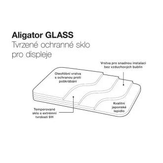 Aligator kaljeno steklo GLASS Aligator RX850