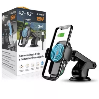 ALIGATOR Samodejno zapiralno držalo K2, brezžično 15W, univerzalno