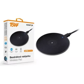 ALIGATOR brezžični polnilec Aligator Pad 15W črn ALIGATOR brezžični polnilec Aligator Pad 15W črn
