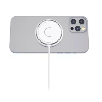 ALIGATOR brezžični polnilec ALIGATOR Mag-Pad, za MagSafe, 15 W, bela