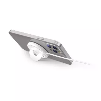 ALIGATOR brezžični polnilec ALIGATOR Mag-Pad, za MagSafe, 15 W, bela
