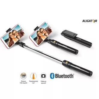 Bluetooth palica za selfije ALIGATOR HA12, črna Bluetooth palica za selfije ALIGATOR HA12, črna