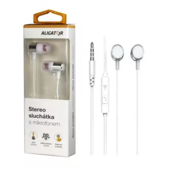 Slušalke ALIGATOR AE005, Močni basi, srebrne