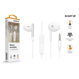 ALIGATOR AE008/Stereo/Jack/Wire/White/White