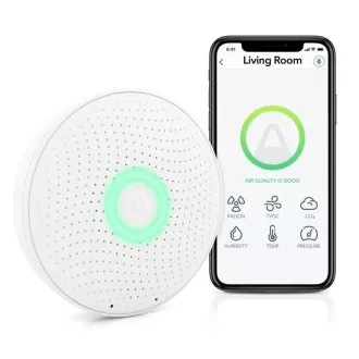 AirThings Wave plus - senzor kakovosti zraka, radona, vlage, temperature, hlapnih organskih spojin, CO2 in tlaka AirThings Wave plus - senzor kakovosti zraka, radona, vlage, temperature, hlapnih organskih spojin, CO2 in tlaka