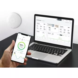 AirThings Wave plus - senzor kakovosti zraka, radona, vlage, temperature, hlapnih organskih spojin, CO2 in tlaka AirThings Wave plus - senzor kakovosti zraka, radona, vlage, temperature, hlapnih organskih spojin, CO2 in tlaka