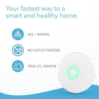 AirThings Wave plus - senzor kakovosti zraka, radona, vlage, temperature, hlapnih organskih spojin, CO2 in tlaka