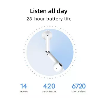 QCY - T29 AilyBuds Lite, slušalke TWS, bele