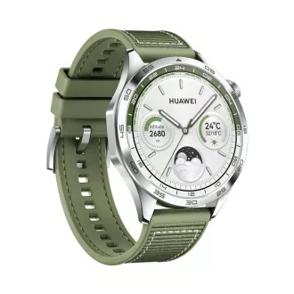 Huawei Watch GT 4/46mm/srebrna/legantni trak/zelena