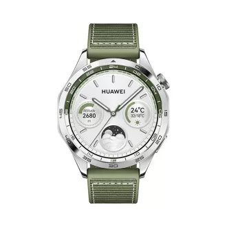 Huawei Watch GT 4/46mm/srebrna/legantni trak/zelena
