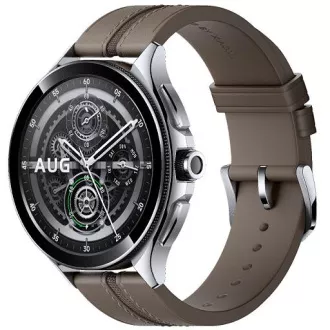 Xiaomi Watch 2 Pro/46mm/srebrna/legantni trak/rjava