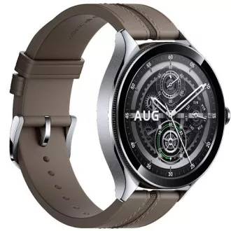Xiaomi Watch 2 Pro/46mm/srebrna/legantni trak/rjava