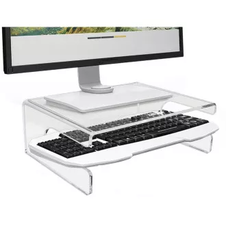 Stojalo za monitor DESQ z izrezom za tipkovnico
