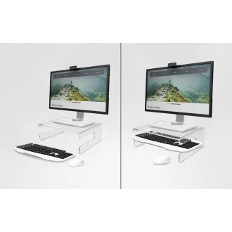 Stojalo za monitor DESQ z izrezom za tipkovnico