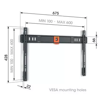 Vogel's TVM 1603, fiksno držalo za TV zaslone 40-100", 75 kg
