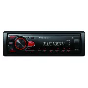 Avtoradio Pioneer MVH-230 z USB in Bluetooth z vgrajenim mikrofonom rdeče barve