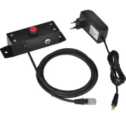 Gumb za odpiranje blagajniških predalov Virtuos 24 V, kovinski s kablom, z elektronskim odpiranjem