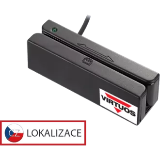 Tristopenjski čitalnik magnetnih kartic MSR-100A, USB-COM, črn Tristopenjski čitalnik magnetnih kartic MSR-100A, USB-COM, črn