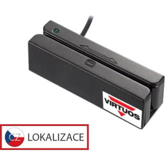 Tristopenjski čitalnik magnetnih kartic MSR-100A, USB-COM, črn Tristopenjski čitalnik magnetnih kartic MSR-100A, USB-COM, črn