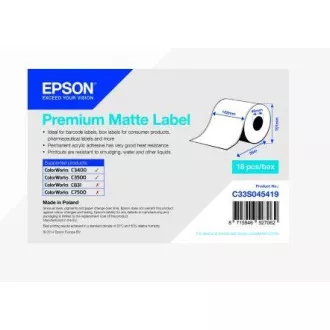 Premium mat etiketa Cont.R, 105 mm x 35 m, MOQ 18 kosov Premium mat etiketa Cont.R, 105 mm x 35 m, MOQ 18 kosov
