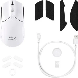 HyperX Pulsefire Haste 2 Mini/obročki/Optični/desna roka/26.000 DPI/Wireless/Wireless/White/bela