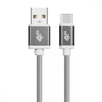TB Kabel USB - USB C 1,5 m siv trak